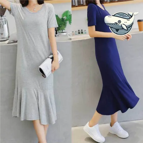 부드러운 캐주얼 롱 원피스 플레어 데일리 돌잔치엄마원피스 냉장고원피스 니트원피스