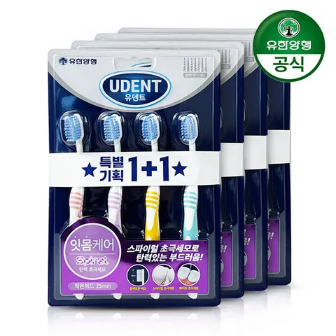 유덴트 탄력초극세모 4+4입 x 4개