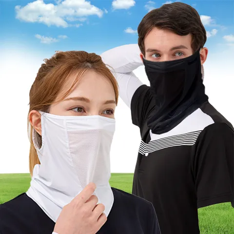 쿨 냉감 자외선차단 안면 얼굴 햇빛 가리개 스포츠 골프 마스크