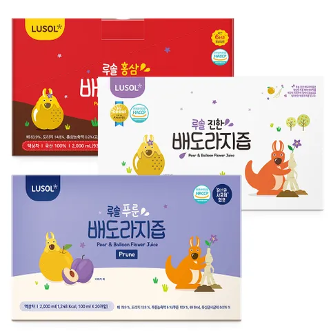 루솔 진한 배도라지즙 20포 + 홍삼 배도라지즙 20포 + 푸룬 배도라지즙 20포