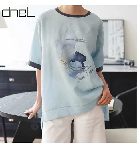 코어배색블라우스DWB22199A