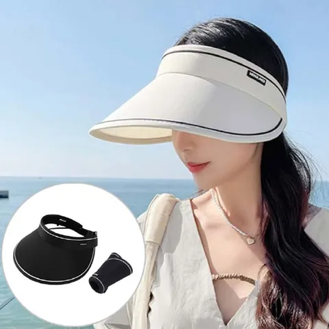 와이드 썬캡  햇빛 자외선 차단 데일리 골프 야외 밴딩 여름 여성 모자
