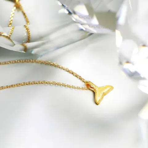 [브리치] 리즈타라 / 24K 순금 럭키고래꼬리 펜던트 18k체인 목걸이 2종세트 주문제작