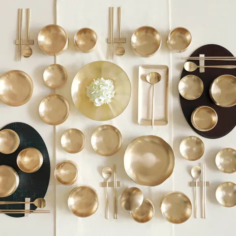 방짜유기 6인 반상기+사절판