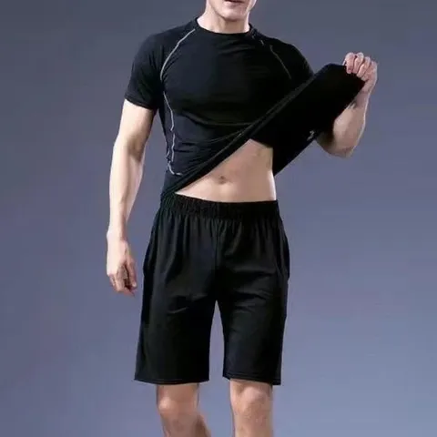 [하프클럽]  남성 심플 디자인 트레이닝 반팔 세트