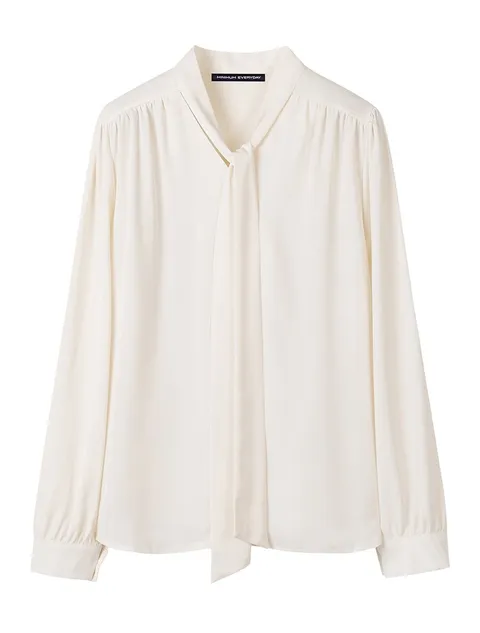 에브리데이]타이넥 셔링 긴팔 블라우스 (EB3BA022D)