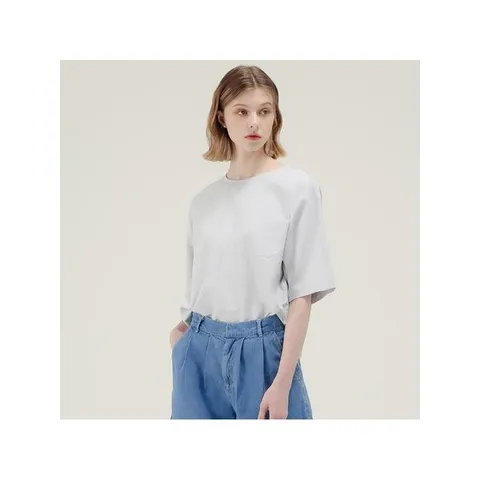 [하프클럽] () 린넨워싱 포켓블라우스(GAMBL04G_GY)