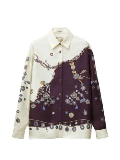[해외직구] 26FW  셔츠 1025686 1A186825R880 BURGUNDY WHITE GOLD