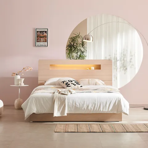 에몬스 샤이닝 온 LED 수납침대 휴 유로탑매트 세트 Q