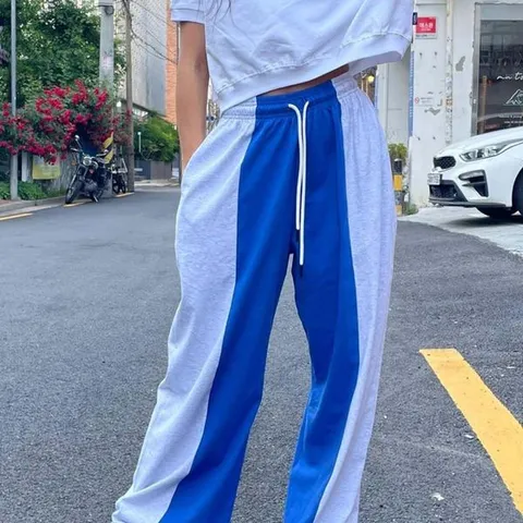 [하프클럽/신상오픈런]여자 여름 꾸안꾸룩 배색 추리닝 팬츠