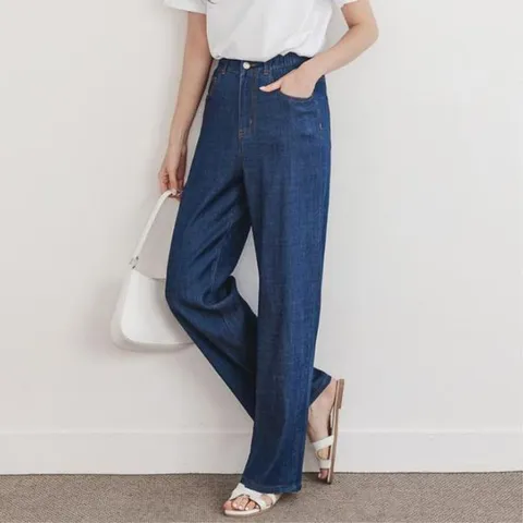 [하프클럽] 여름 빈티지 워싱 썸머 가벼운 밴딩 데님팬츠 3컬러