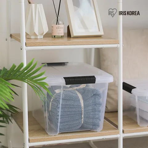 아이리스 투명 리빙박스 수납함 정리함 3SET DD-TB-17 19L