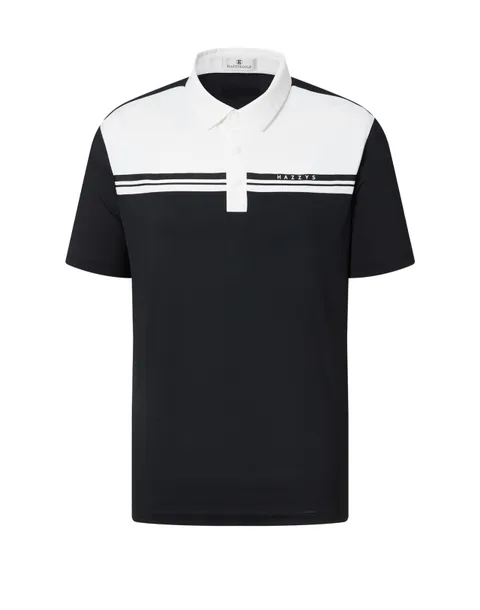 [헤지스 골프] [[23SS]] HUTS3B914BK 블랙 컬러배색 반팔폴로티셔츠