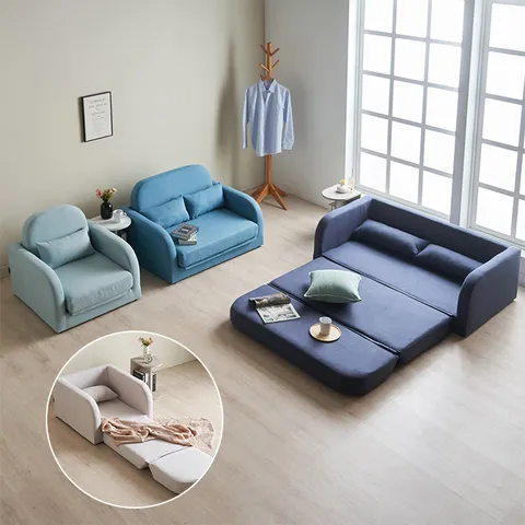 [NO.1 가성비 쇼파침대] 주드 1인 2인 3인 3단접이식 소파베드 패브릭 쇼파침대 (이동 간편한 쇼파매트)