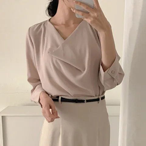 (BL)라떼7부블라우스