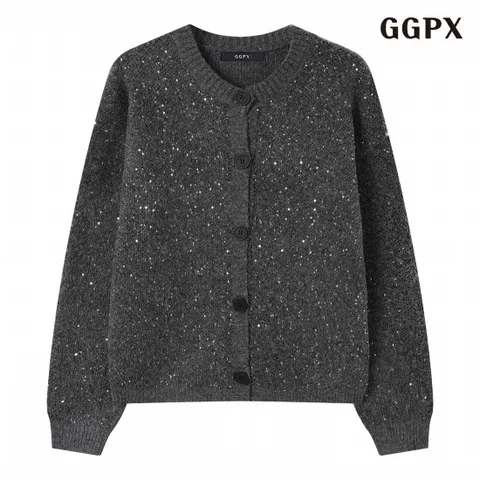 정상가:79,000원 ㅣ 스팽글 포인트 니트 가디건 (GPDCK011D)