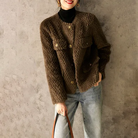 [헬리꽁땡]부클 샤샤골드버튼자켓 퀼팅점퍼 경량패딩 자켓 점퍼 4060 겨울롱코트 여성 패딩점퍼 여성봄코트 간절기 여성점퍼