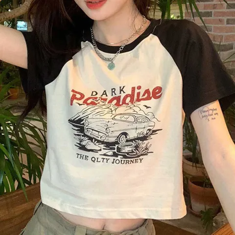 빈티지 그래픽 라글란 반팔 티셔츠 레트로 프린팅 라글란티 라글란반팔 프린팅티셔츠