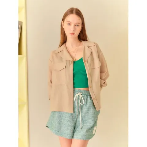 [하프클럽] EnC 베이지 빅 포켓 셔츠 ENBA31201C