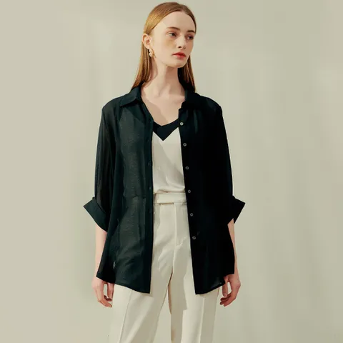 [1종] 블랙에디션 블랙블라우스QAMFB020