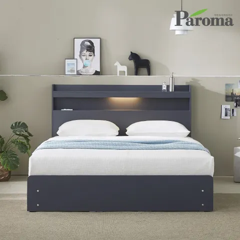 토스카 led 서랍형 수납 더블침대 D