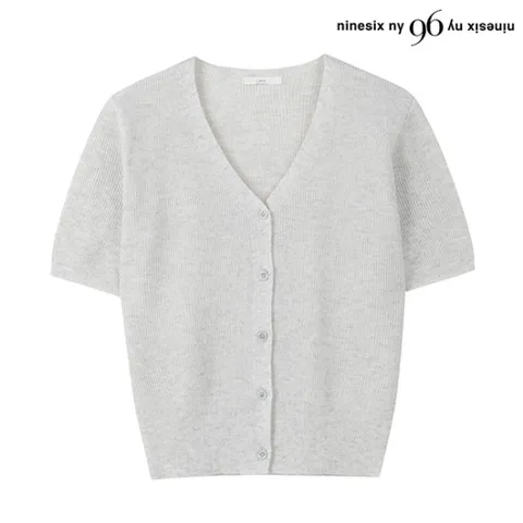 정상가:89,000원 | V넥 베이직 심플 린넨 반팔 가디건 (NO2CK020L0)