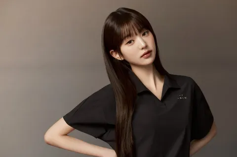 [TV광고, 장원영 착용] 온더락 오픈넥 여성 우븐 반팔폴로 티셔츠 DWM24219 428519