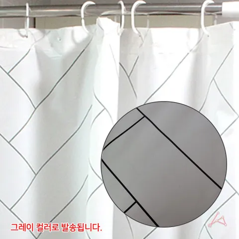와인앤쿡 모던 그레이 샤워커튼 1개