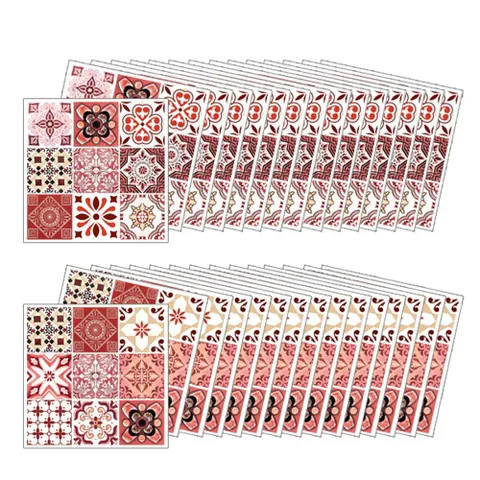 모던TILE30PCS유러피언레드 GS-30706 디자인시트지