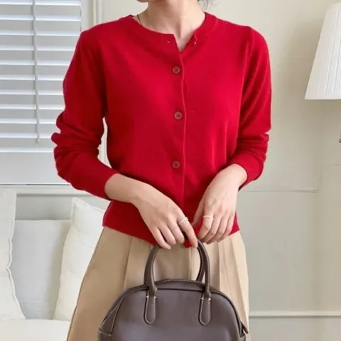 [다잇템] 여자 메리노울가디건 라쿤니트 FW 톤다운컬러 가디건_18575958_588872