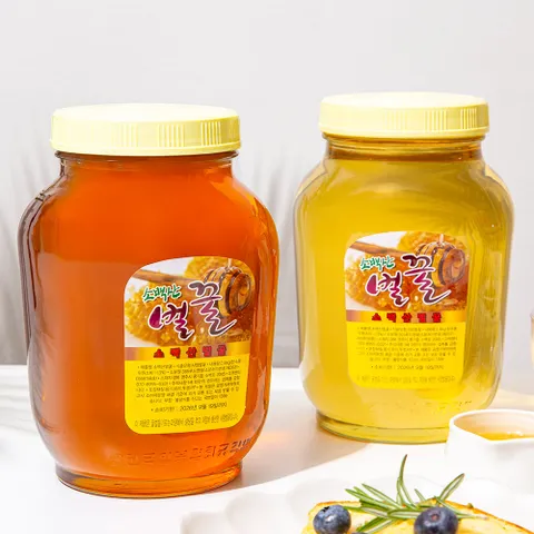 [미식한가] 소백산 국내산 벌꿀 (아카시아+잡화) 2.4kg+2.4kg (부직포 선물포장)