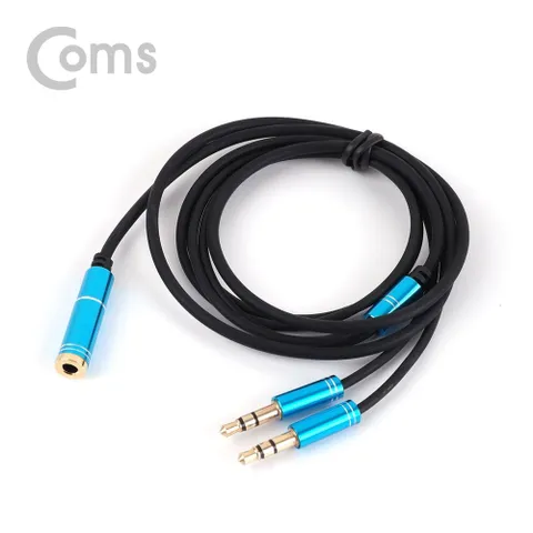 스테레오 케이블 Y형 3.5(F-4극)3.5(M x 2)1M Stereo 스테레오 Y형 Stereo 오디오케이블
