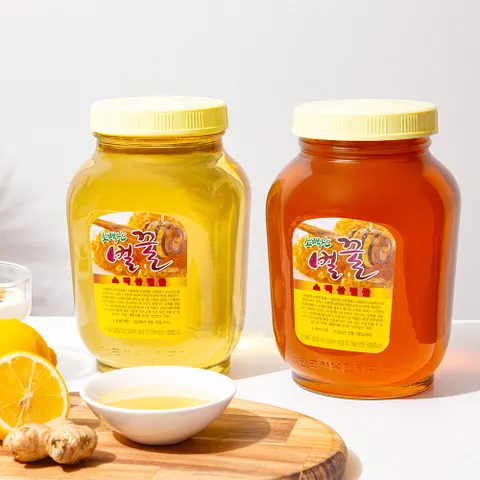 [더조은] 소백산 국내산 벌꿀 (아카시아+잡화) 2.4kg+2.4kg (부직포 선물포장)