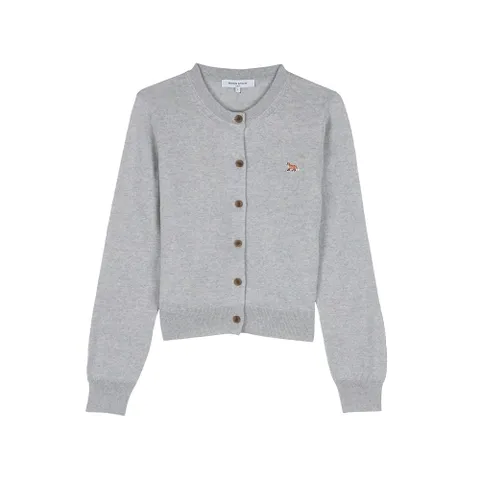 MUST IT_26SS 메종키츠네 여성 베이비 폭스 레귤러 울 가디건 라이트그레이 PW00502KT1181 H120