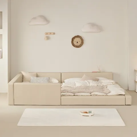 뉴 밸런스형 저상형 패밀리침대 SS+Q (SS풋보드포함)_낮은본넬