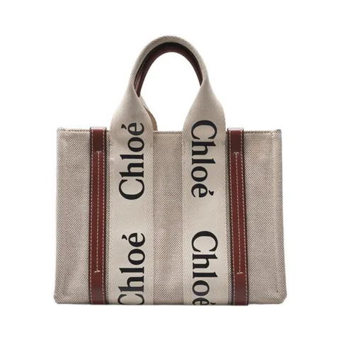 [중고명품]  아이보리 브라운 우디 스몰 토트백_(13434086)