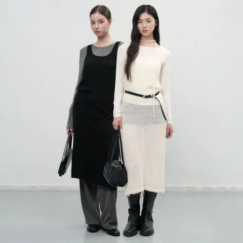 울 시스루 레이어드 원피스 [3COL]/WBE3L15501