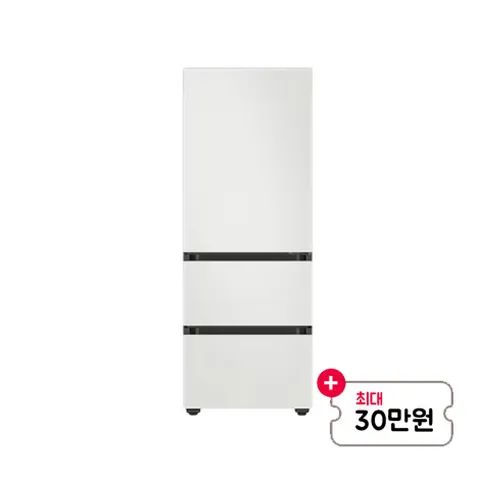 [렌탈] 비스포크 김치플러스 김치냉장고 3도어 키친핏 313L 코타 화이트 RQ33C74B101