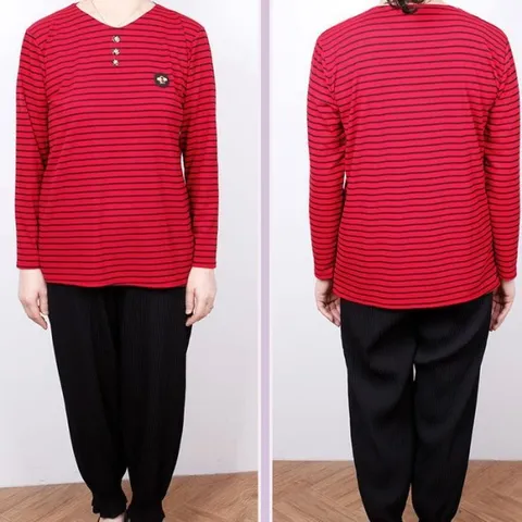 줄무늬 골지티셔츠 2종9색상 봄가을긴팔티 IT_23033 (13068322)