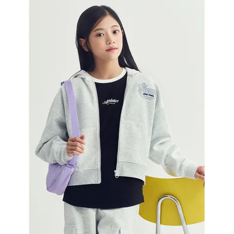 [롯데백화점]여아) 더블니트 크롭 후드집업 MKF1TC2201