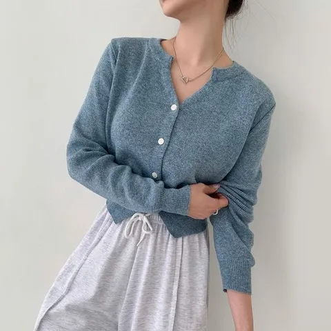 [하프클럽]  OS 205-캐시미어 브이넥 숏 가디건