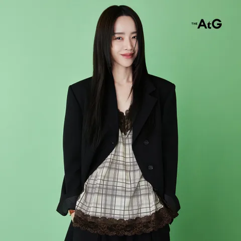26FW 체크 레이스 뷔스티에