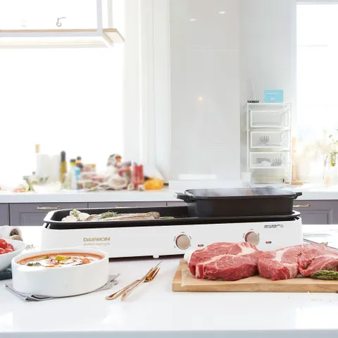 분리형멀티쿠커 화이트 가정용 멀티 쿠커 그릴 팬 냄비 불판 DW-MG2200