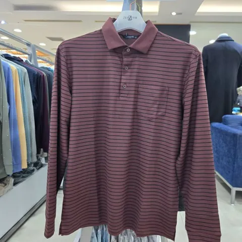 모다부평 스트라이프 패턴 기모 긴팔 티셔츠 (LOWTA954_12)