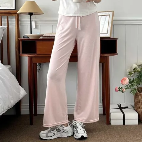 [오노마] ONM 얇은 여름바지 와이드팬츠 허리밴딩 무지 편한바지 (20257914)