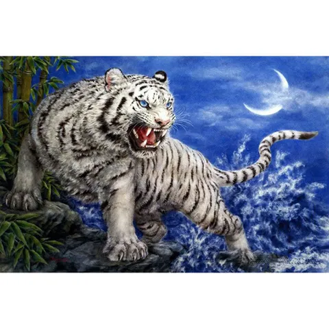 호랑이보석십자수 좌호우월  캔버스  보석십자수 40x50 캔버스보석십자수