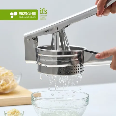 스텐 야채짤순이 채소탈수기 음식 오이지 나물 두부물기제거