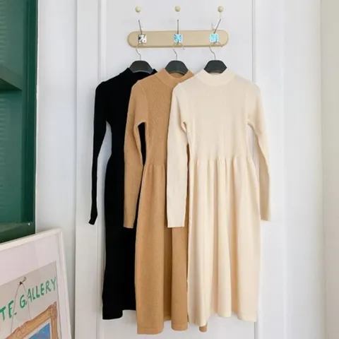 [하프클럽/끌레아]3가지 컬러 택1 포근하고 부드러운 니트 원피스 하이엔드급