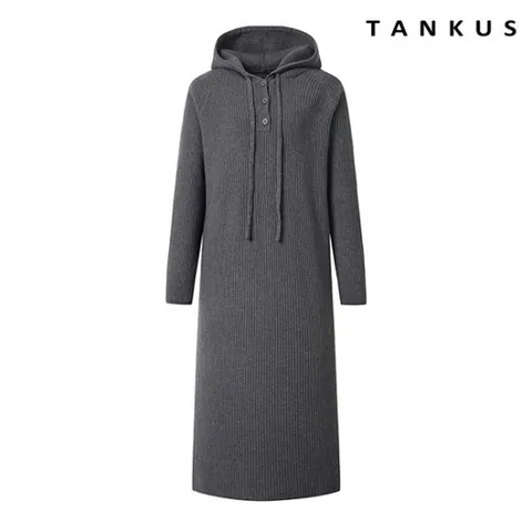 정상가:99,000 | 루즈핏 골지 후디 니트 롱원피스 (TW4OP011L0)