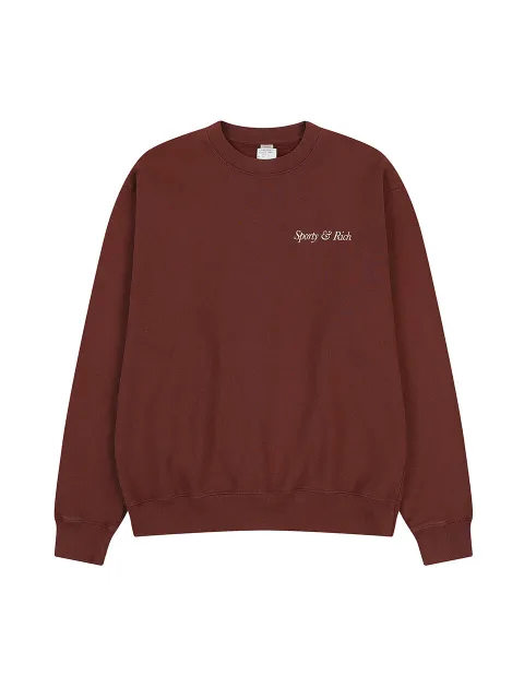 [Sporty & Rich] 스포티앤리치 HWCNY 크루넥 레드 / SRD5MT0007RD